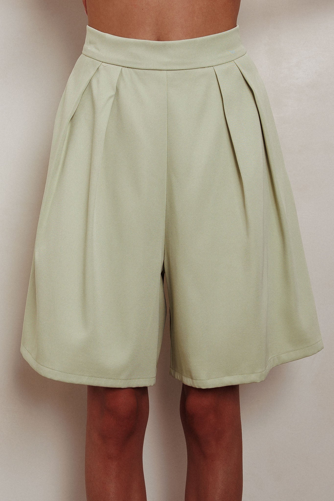 Janna Wide Leg Shorts Sage by Selfie Leslie Australia