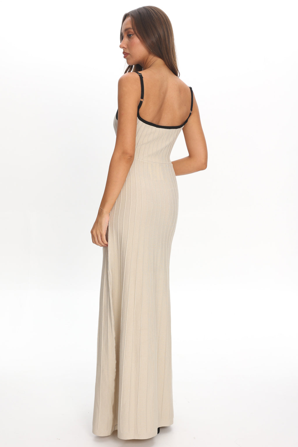 Interstellar Contrast Knit Maxi Dress Oat by Selfie Leslie Australia