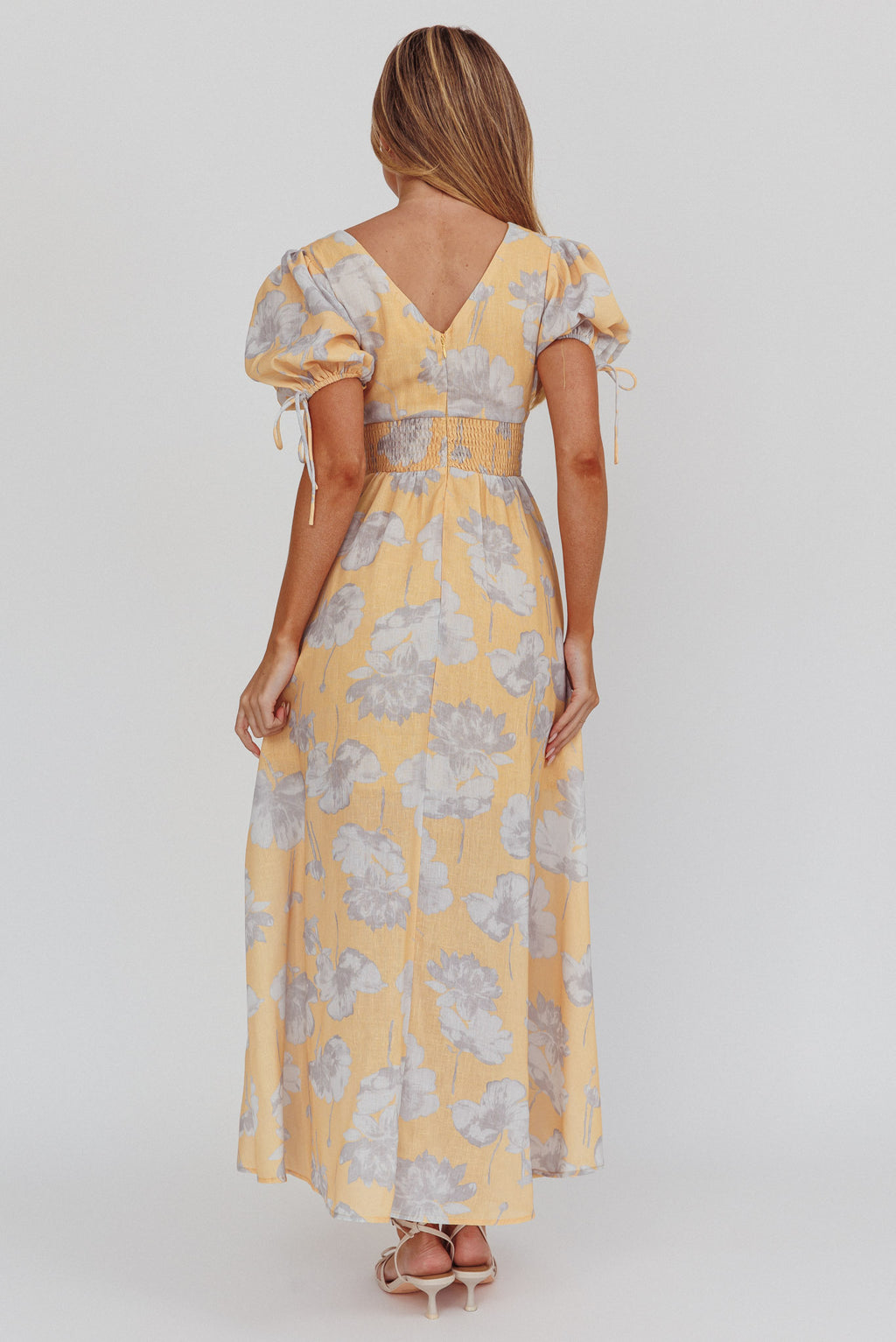 Loveberry Puff Sleeve A-Line Maxi Dress Pumpkin by Selfie Leslie Australia