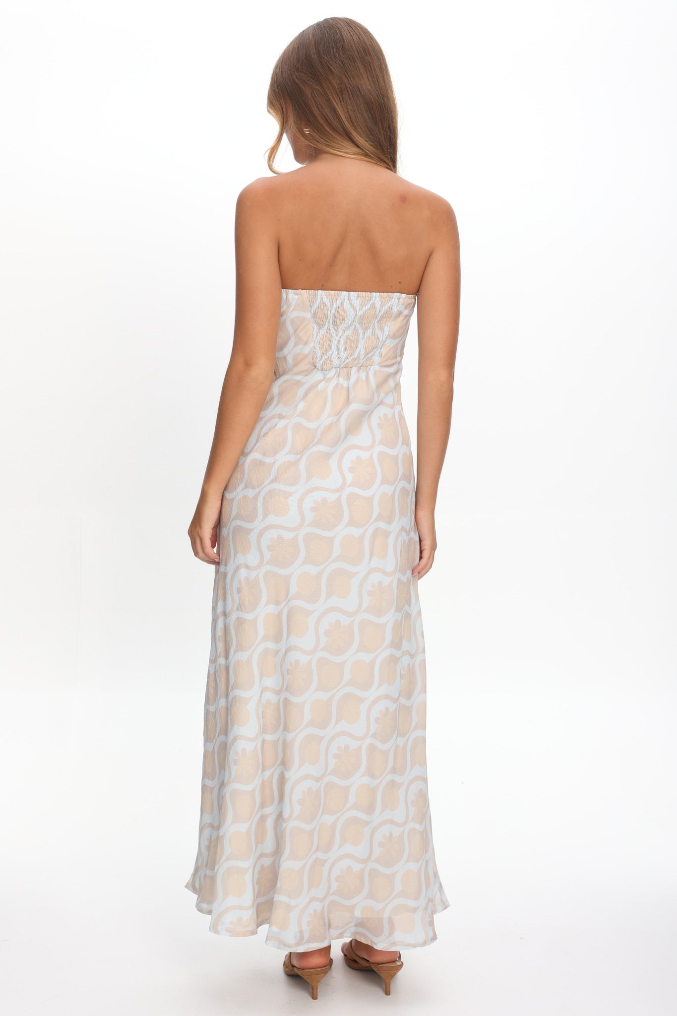 Artice Strapless Maxi Dress Print Geo by Selfie Leslie Australia