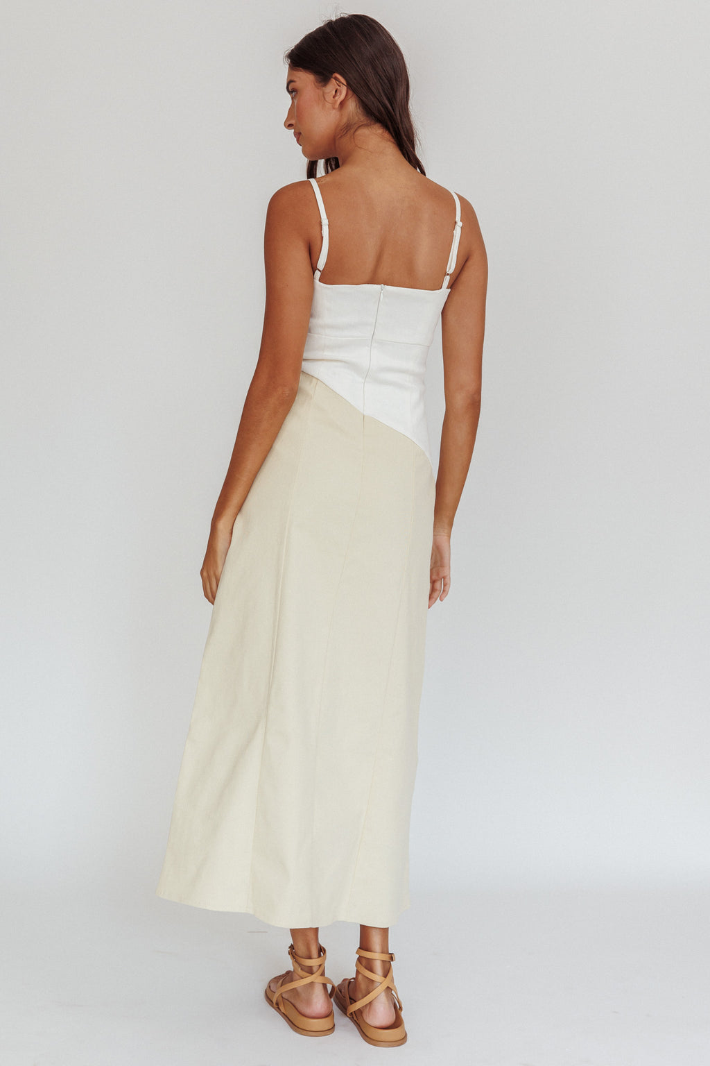 Irelia Contrast Maxi Dress White by Selfie Leslie Australia