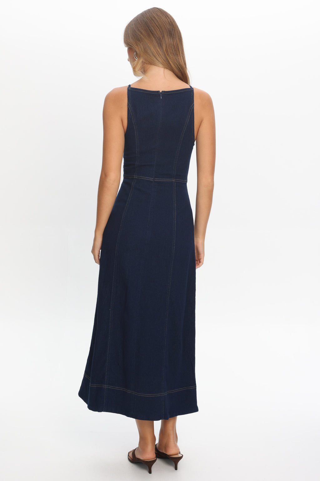 Love's Embrace Button Front Maxi Dress Indigo by Selfie Leslie Australia