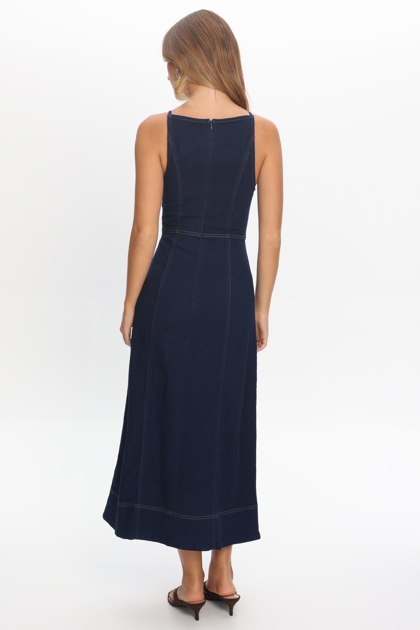 Love's Embrace Button Front Maxi Dress Indigo by Selfie Leslie Australia