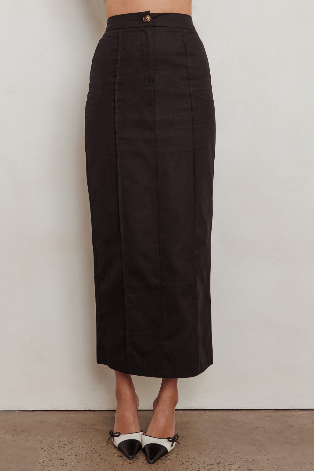 Sweet Treat Column Maxi Skirt Black by Selfie Leslie Australia