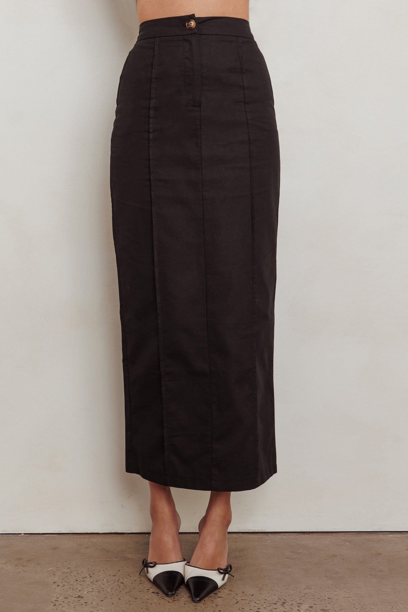 Sweet Treat Column Maxi Skirt Black by Selfie Leslie Australia