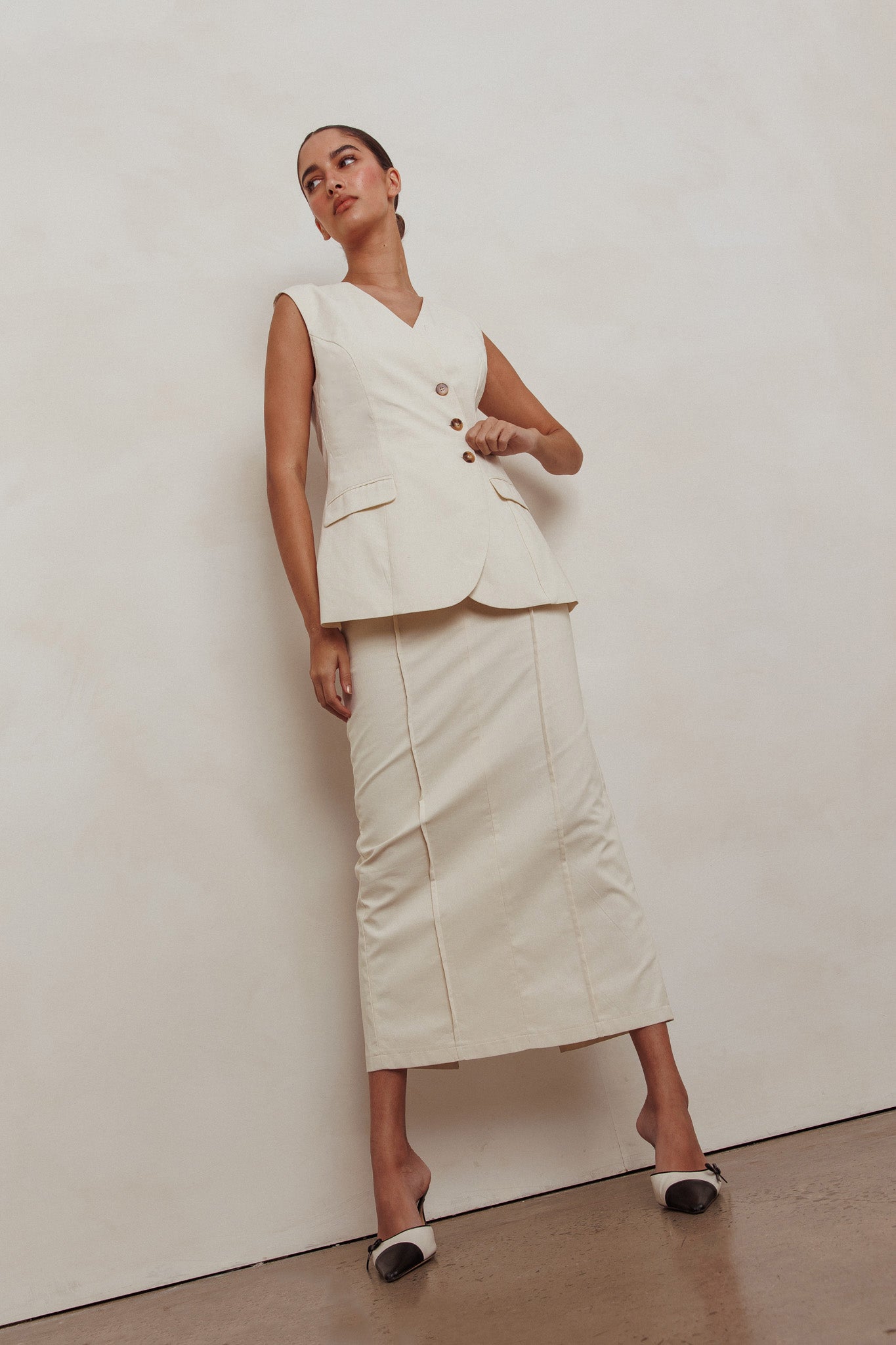 Sweet Treat Column Maxi Skirt Oat by Selfie Leslie Australia