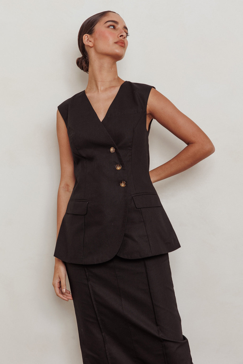 Sweet Treat Sleeveless Top Black by Selfie Leslie Australia