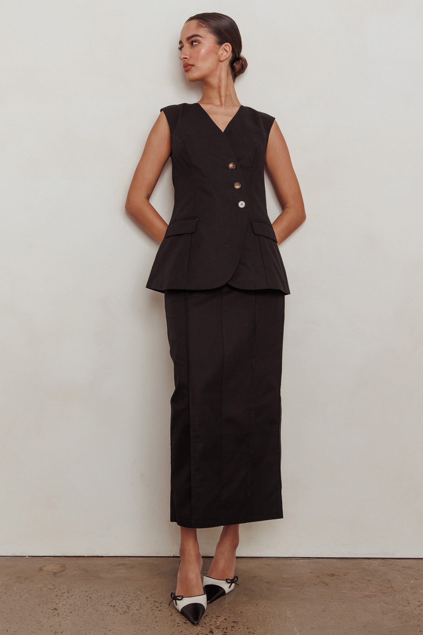 Sweet Treat Sleeveless Top Black by Selfie Leslie Australia