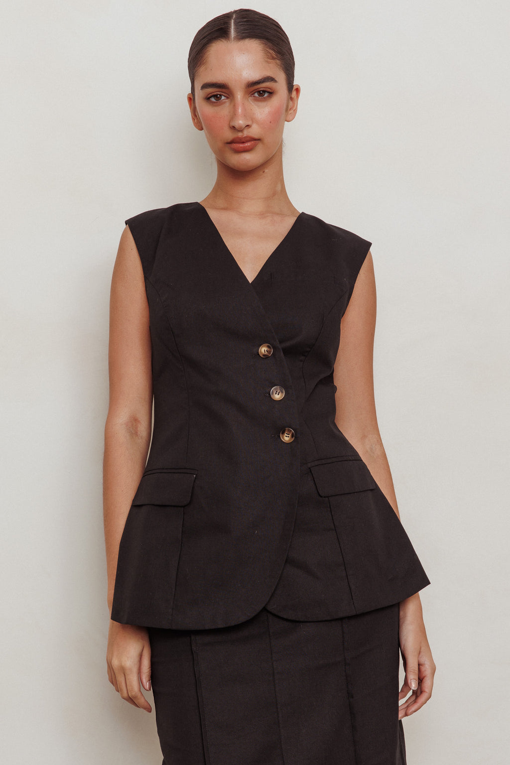 Sweet Treat Sleeveless Top Black by Selfie Leslie Australia