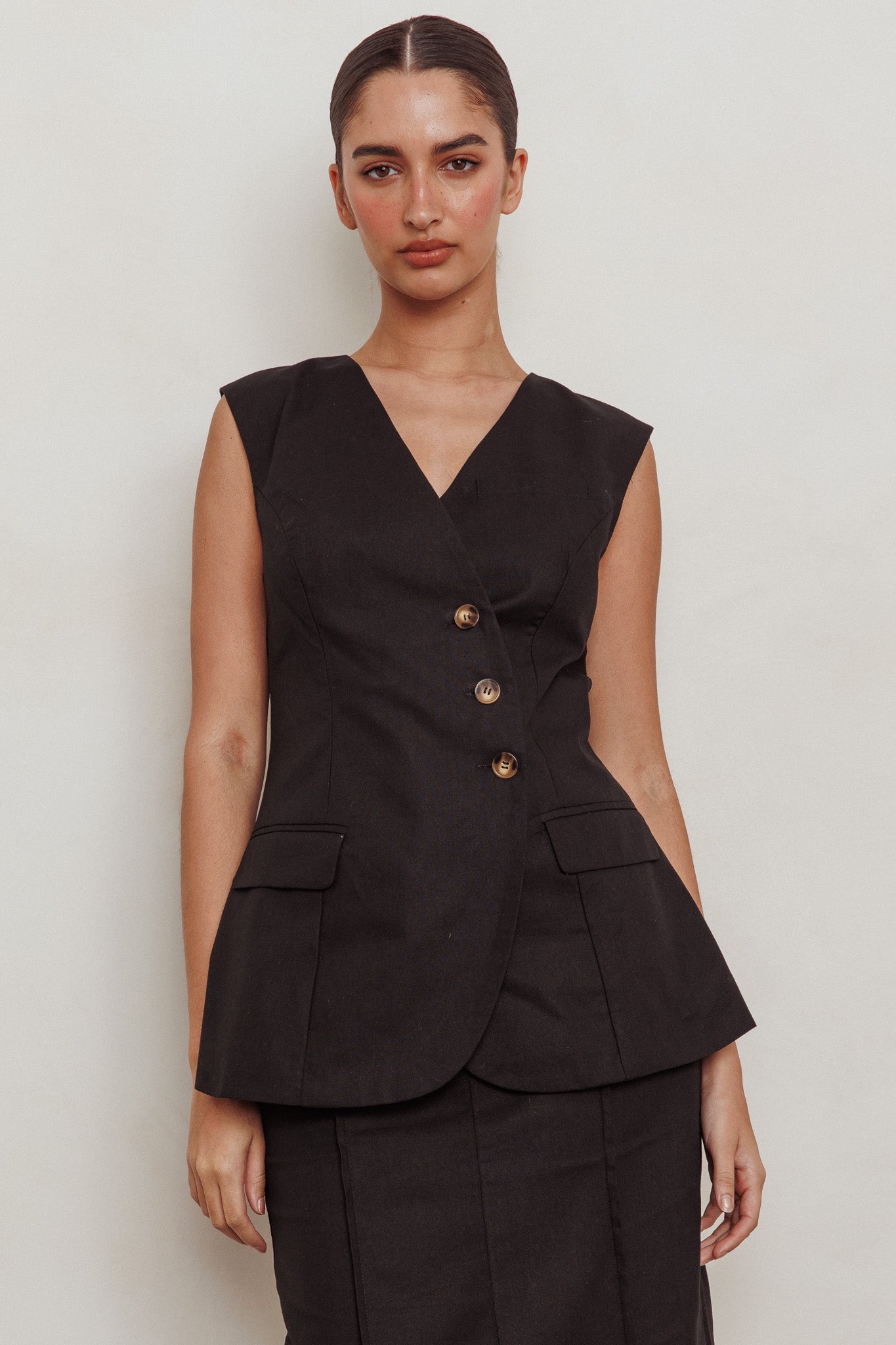Sweet Treat Sleeveless Top Black by Selfie Leslie Australia