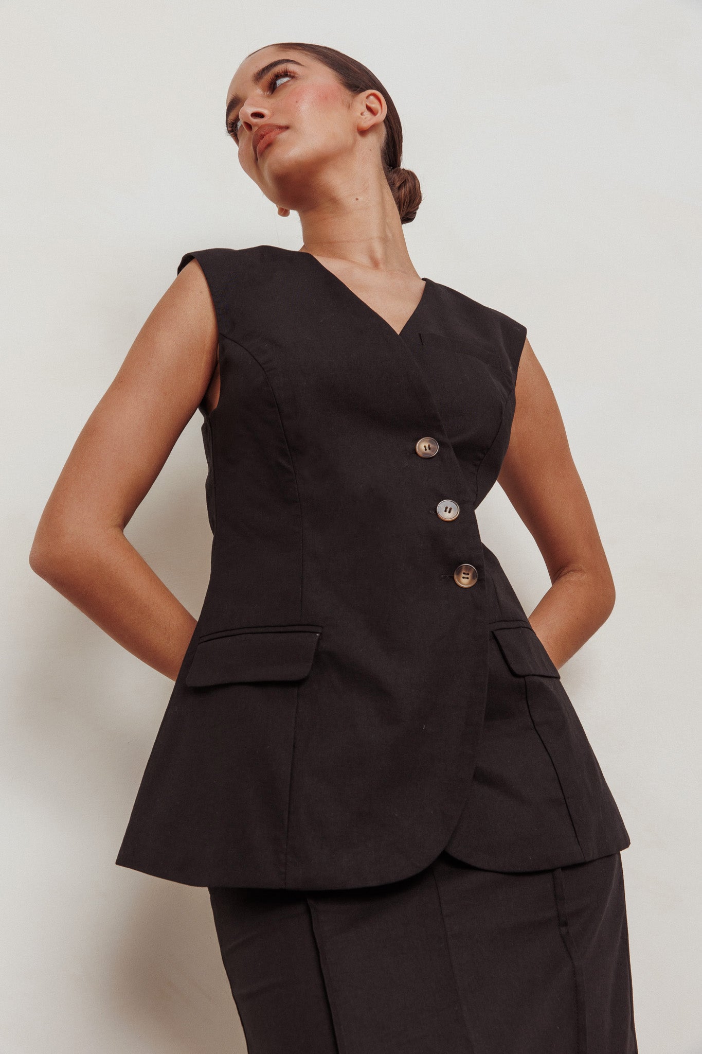 Sweet Treat Sleeveless Top Black by Selfie Leslie Australia