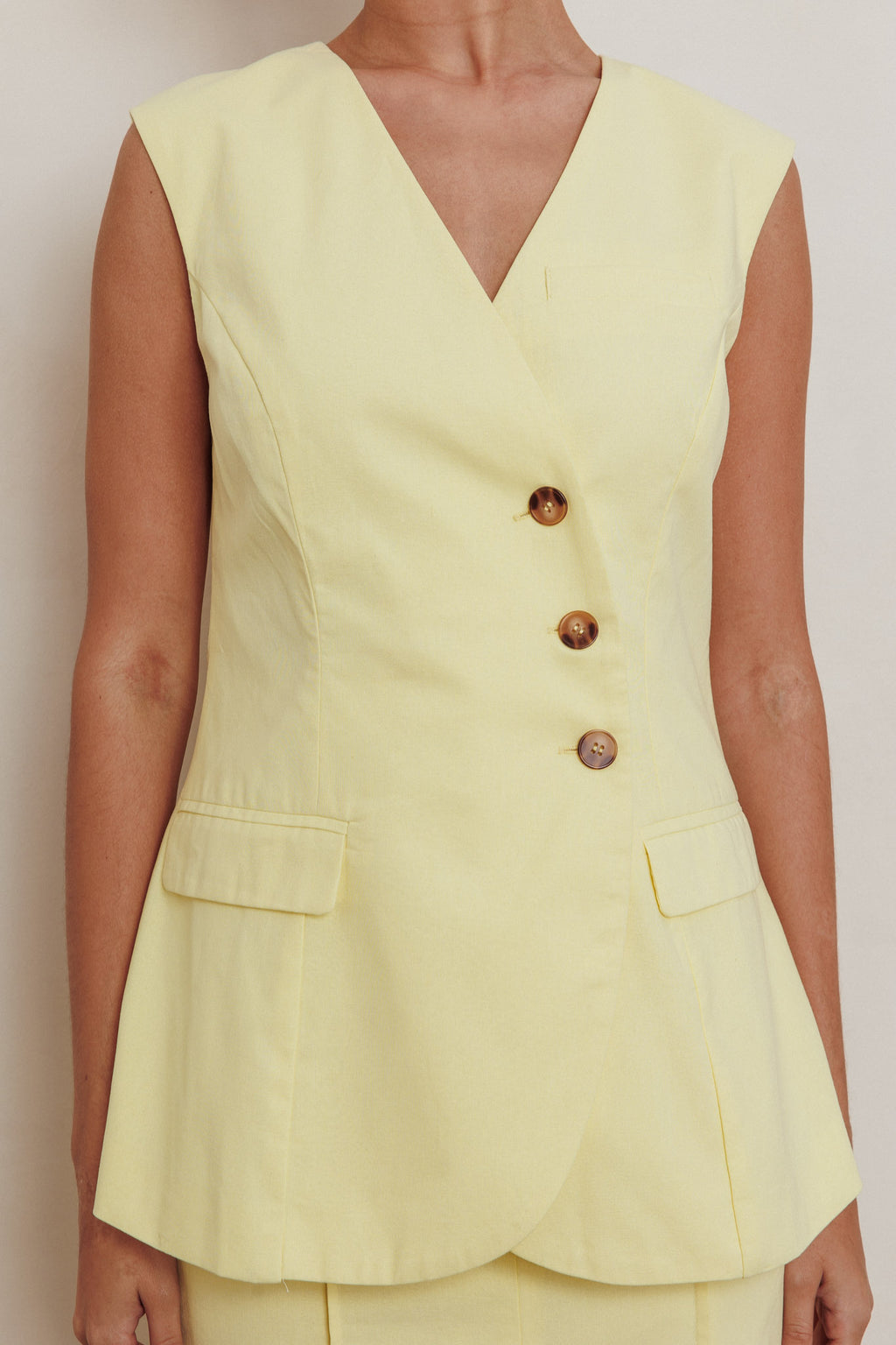 Sweet Treat Sleeveless Top Lemon by Selfie Leslie Australia