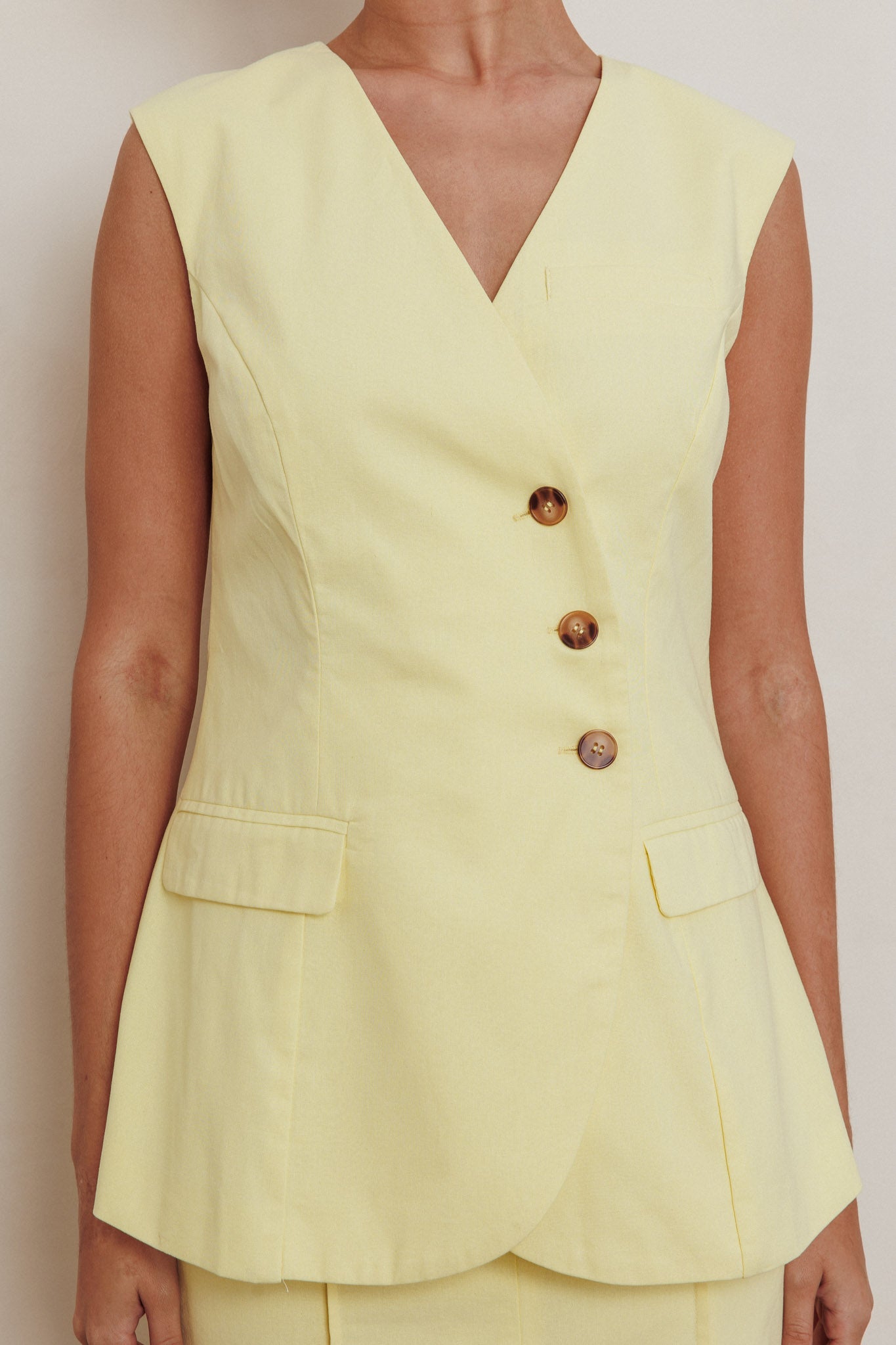 Sweet Treat Sleeveless Top Lemon by Selfie Leslie Australia