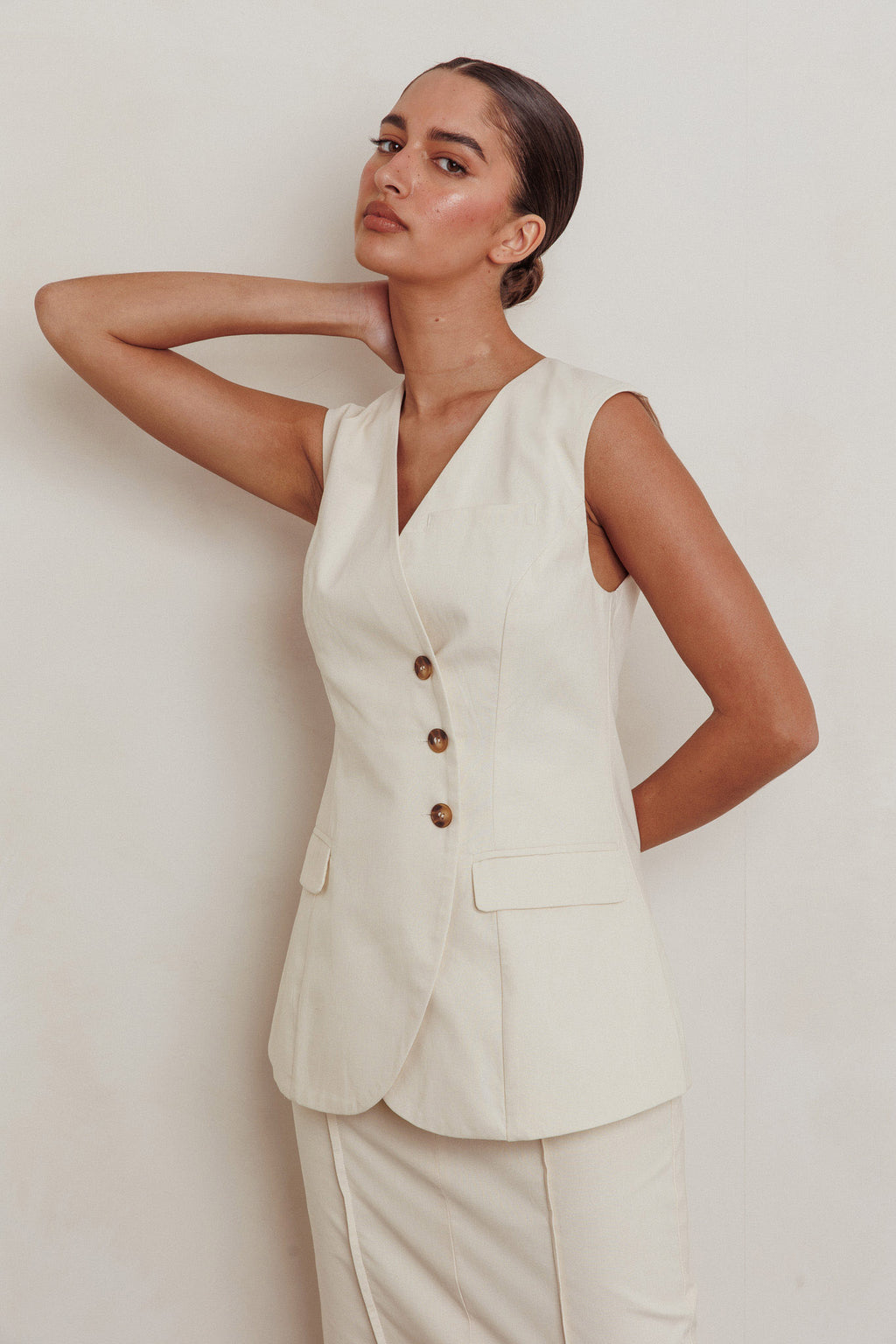 Sweet Treat Sleeveless Top Oat by Selfie Leslie Australia
