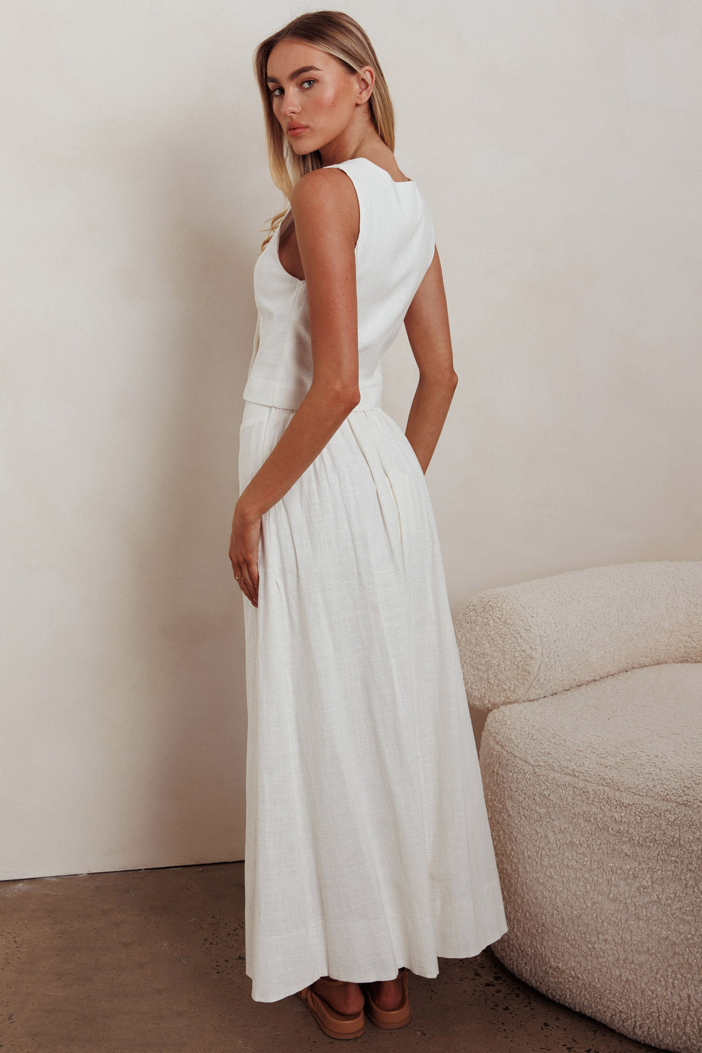 Payday A-Line Maxi Skirt Off White by Selfie Leslie Australia