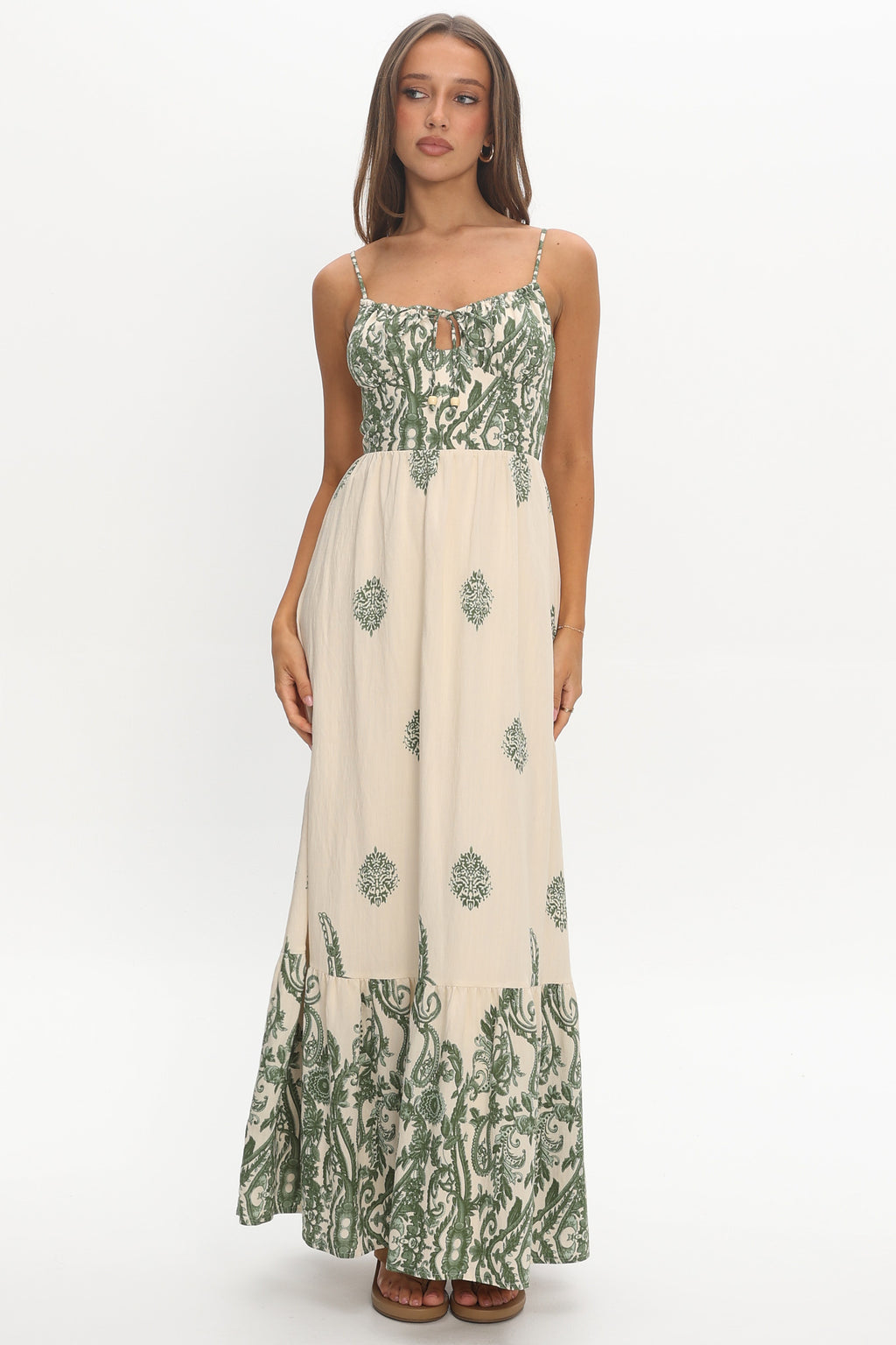 Marrakech Nights Paisley Maxi Dress Cream