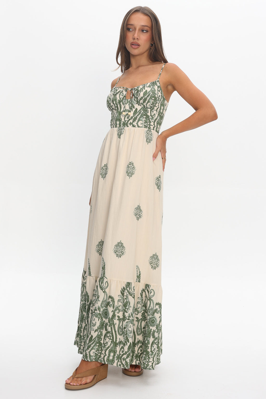 Marrakech Nights Paisley Maxi Dress Cream