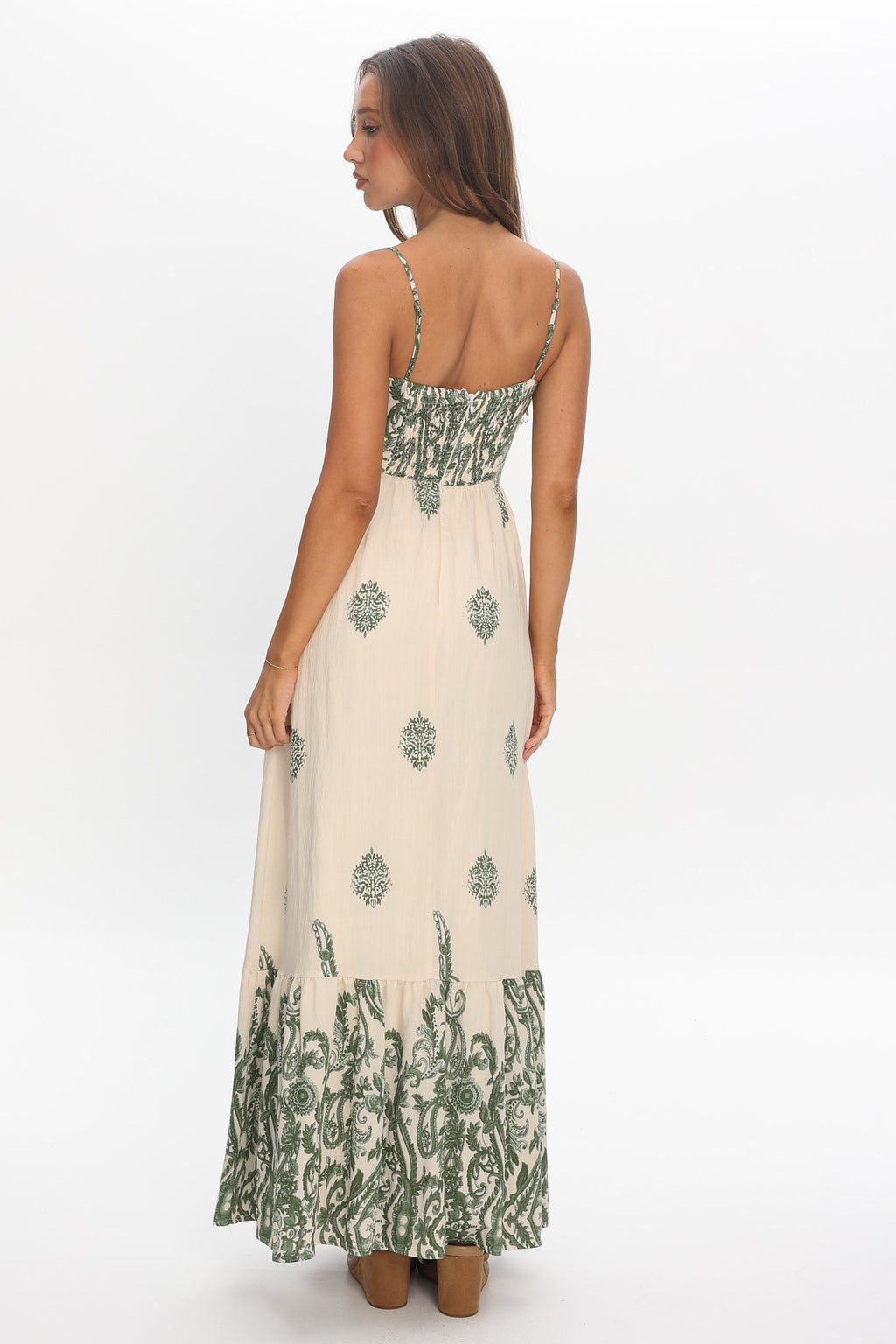Marrakech Nights Paisley Maxi Dress Cream