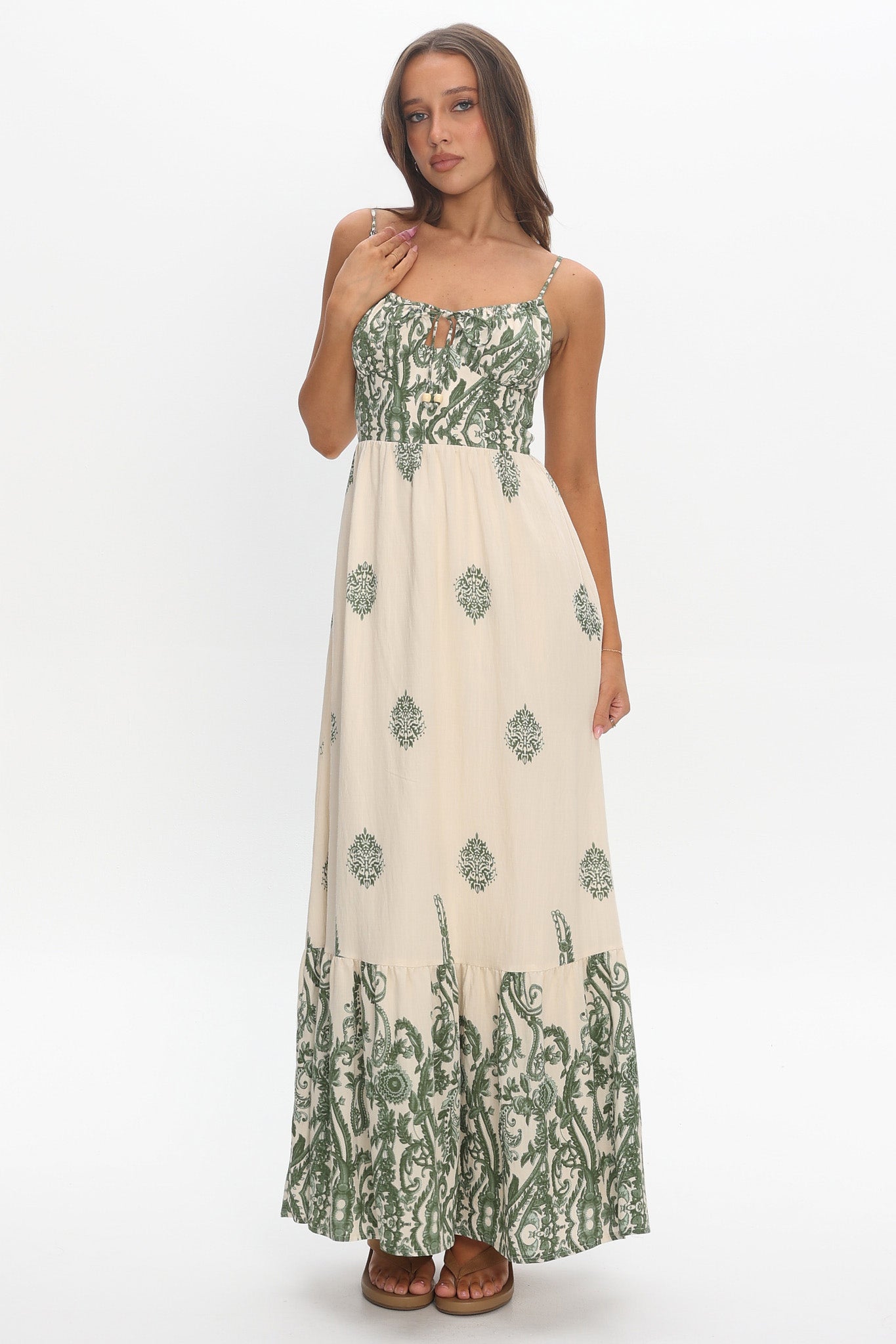 Marrakech Nights Paisley Maxi Dress Cream