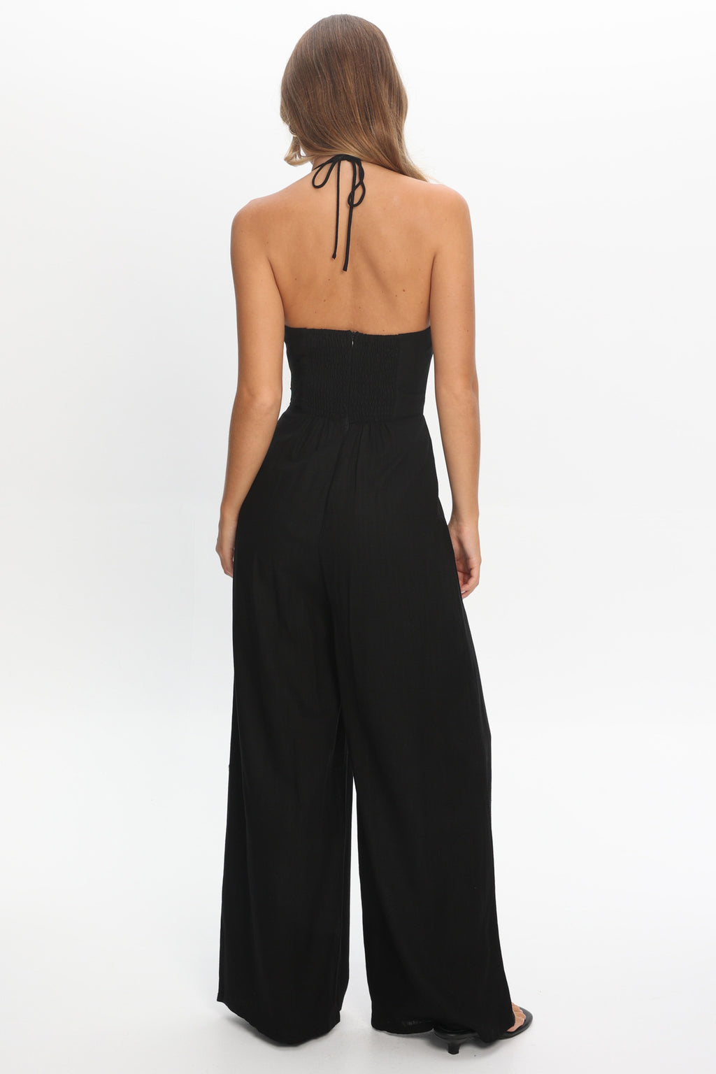 Mondo Embroidery Bust Jumpsuit Black