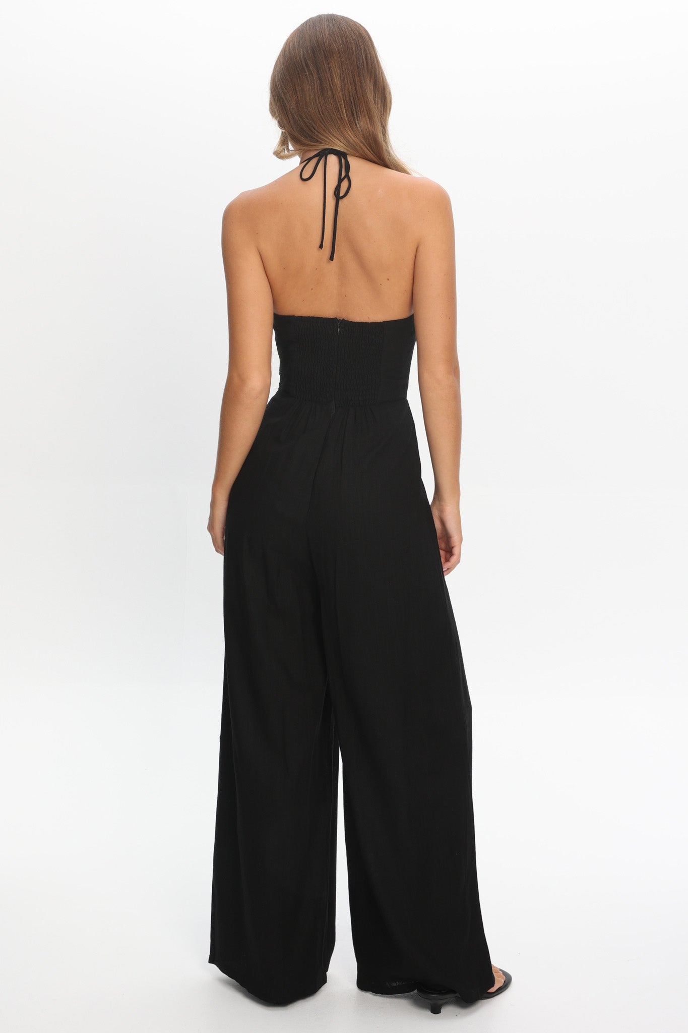 Mondo Embroidery Bust Jumpsuit Black