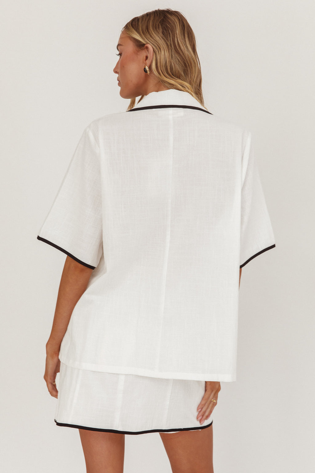 Caterina Tie-Front Top White by Selfie Leslie Australia