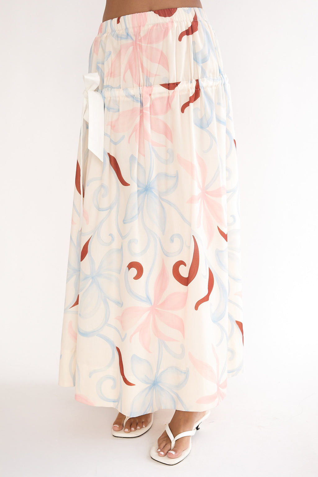 Salty Sea Side Bow Maxi Skirt Floral by Selfie Leslie Australia