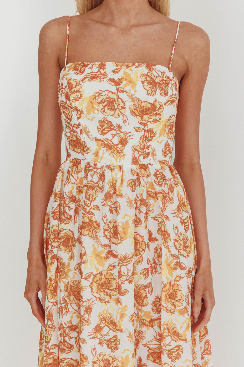 Wild Card Cami Strap Maxi Dress Floral Yellow by Selfie Leslie Australia