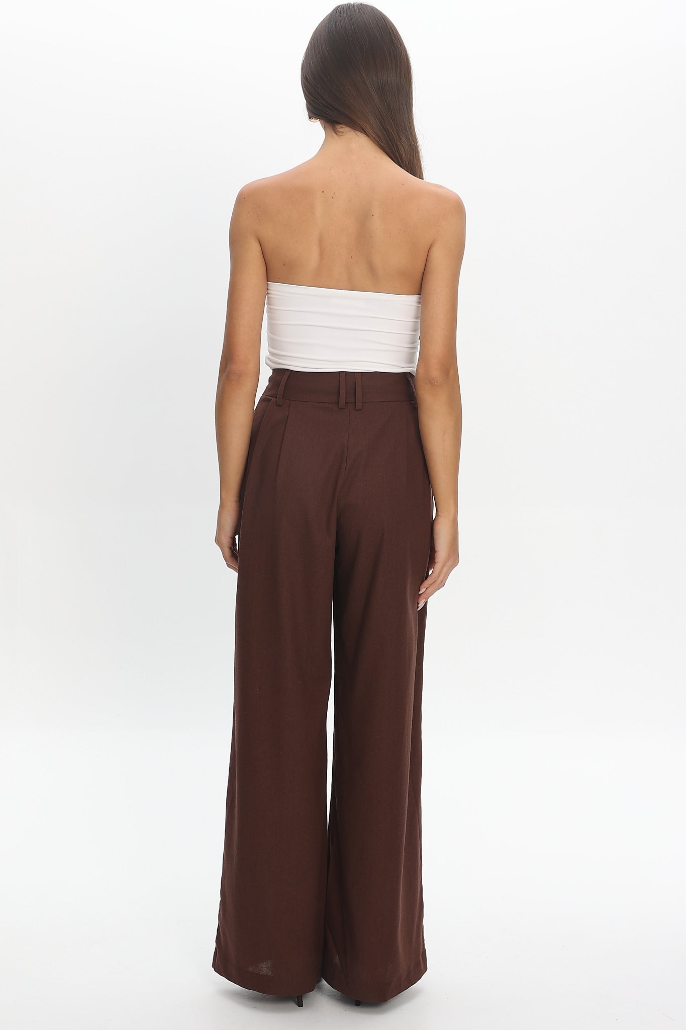 Jinny Wide Leg Pants Chocolate