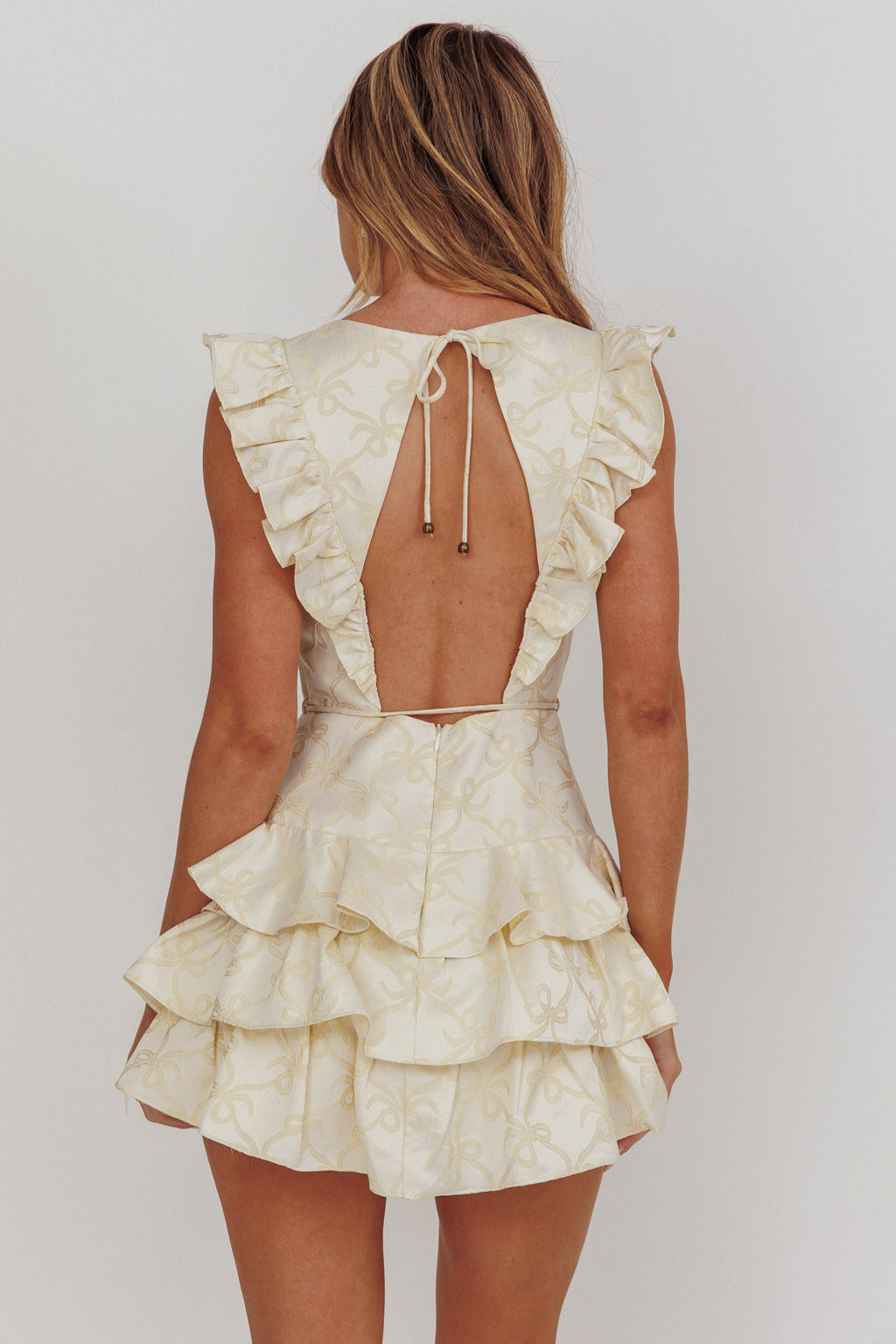 Weekend Muse Sleeveless Layered Frill Romper Butter by Selfie Leslie Australia