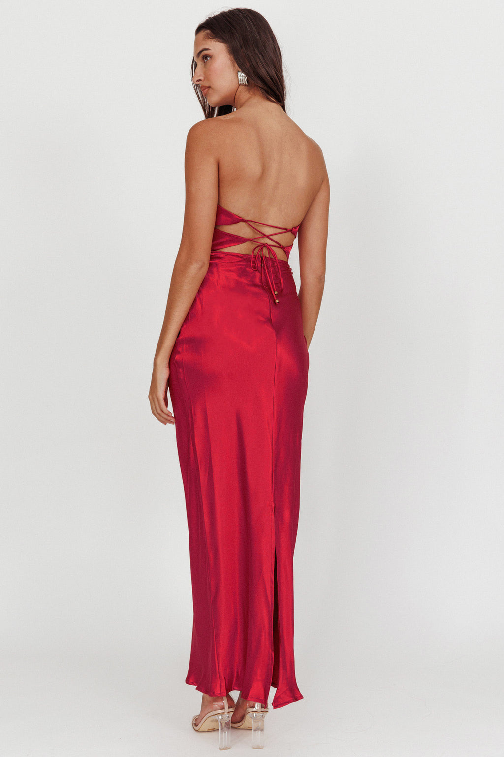 Good Impression Double Twist Maxi Dress Plum by Selfie Leslie Australia