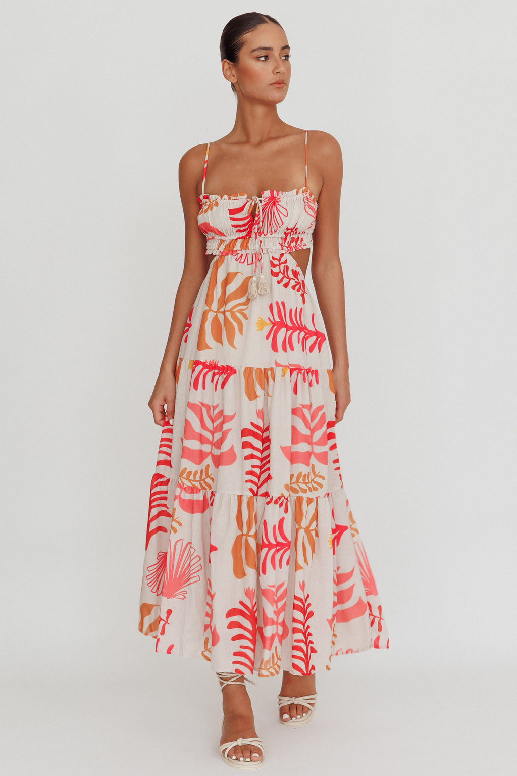 Eyona Cut-Out Back Floral Maxi Dress Pink by Selfie Leslie Australia
