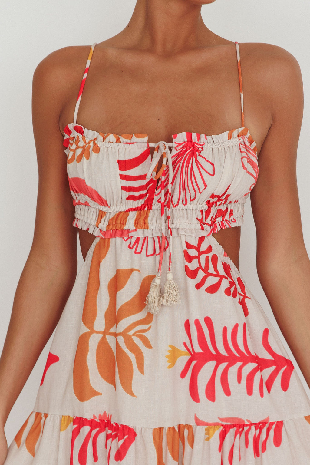 Eyona Cut-Out Back Floral Maxi Dress Pink by Selfie Leslie Australia