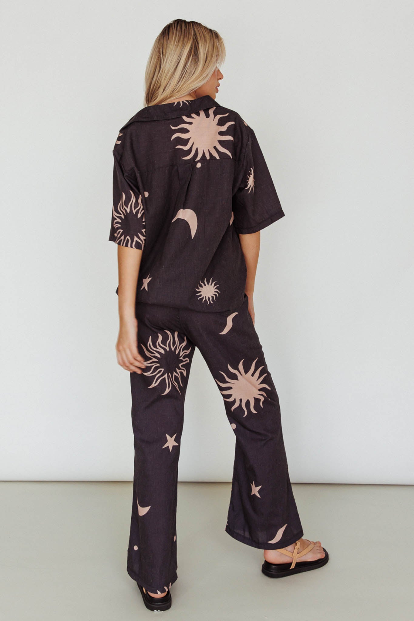 Just A Hunch Pants Sun Moon Black by Selfie Leslie Australia