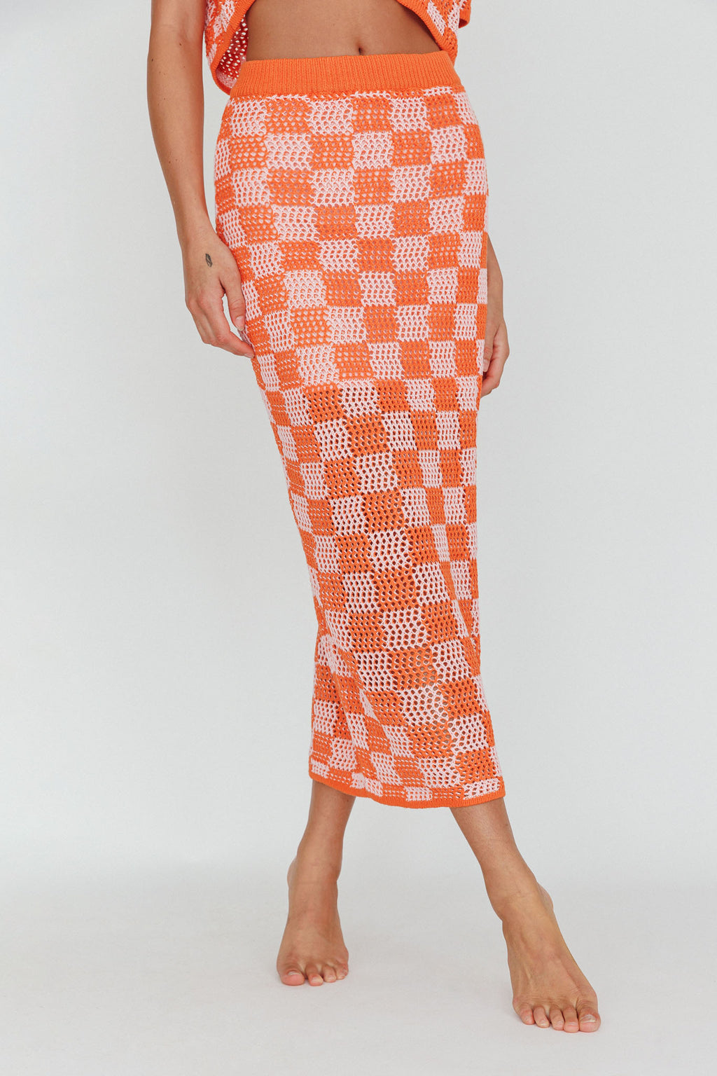 Byron Bay Crochet Maxi Skirt Sunset by Selfie Leslie Australia