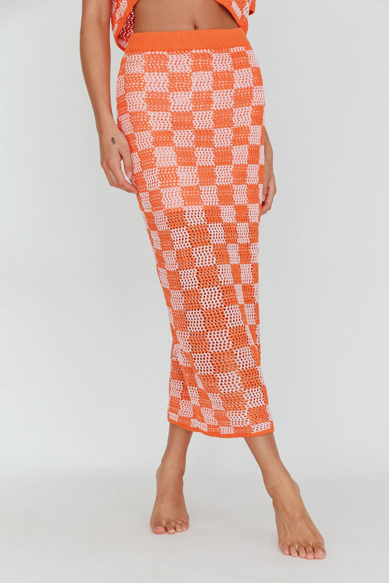 Byron Bay Crochet Maxi Skirt Sunset by Selfie Leslie Australia