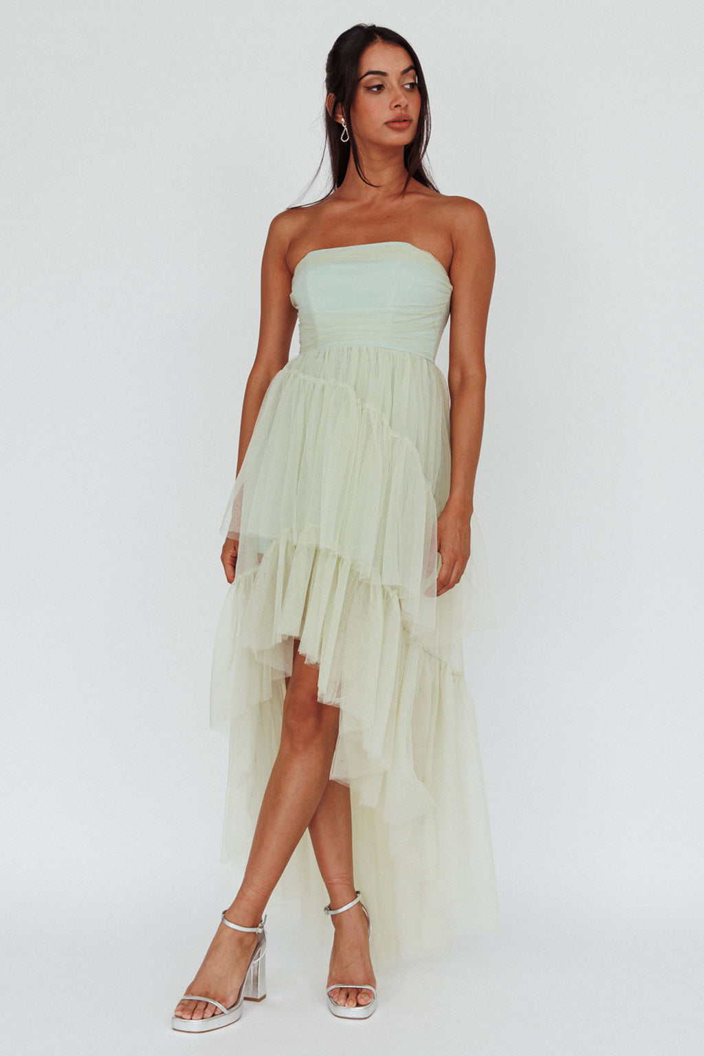 Always & Forever High-Low Midi Dress Sage by Selfie Leslie Australia
