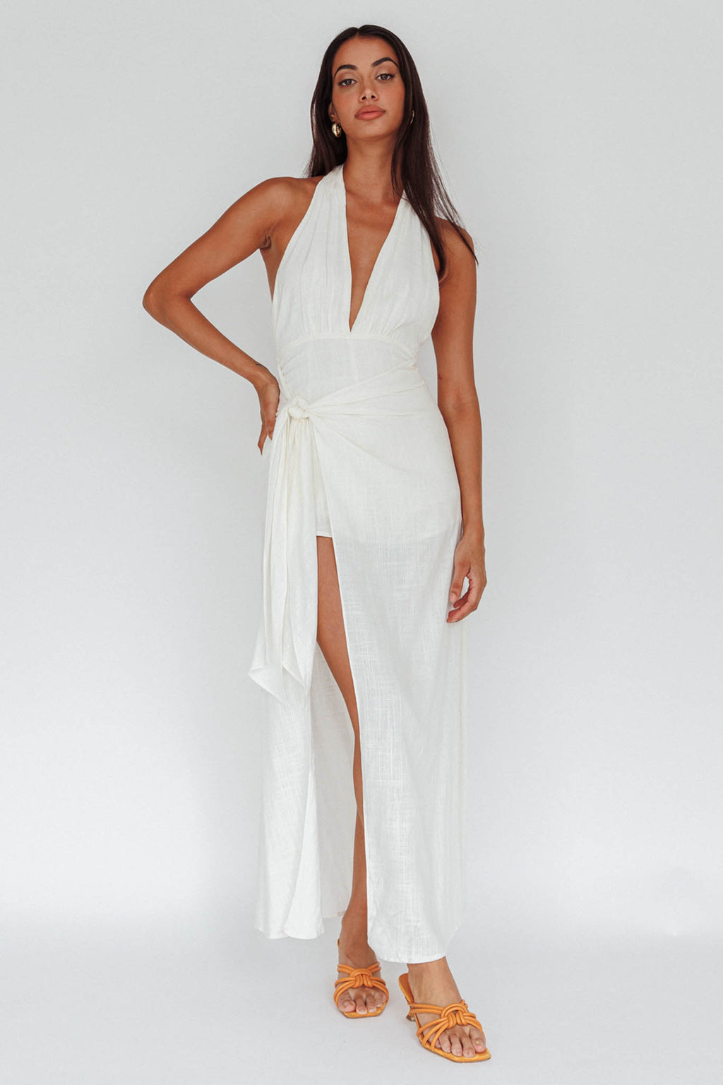 La Habra Halterneck Romper White by Selfie Leslie Australia