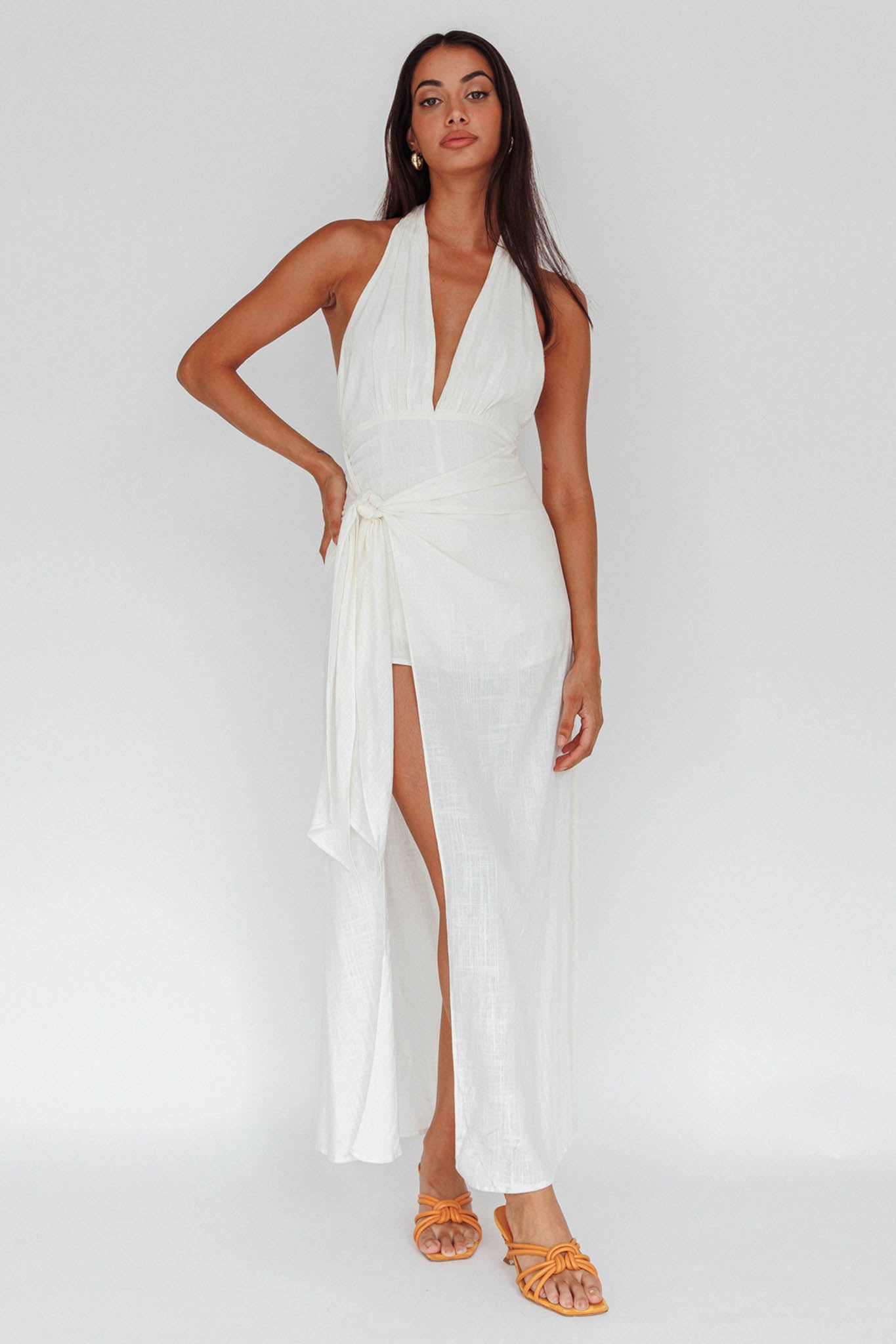 La Habra Halterneck Romper White by Selfie Leslie Australia