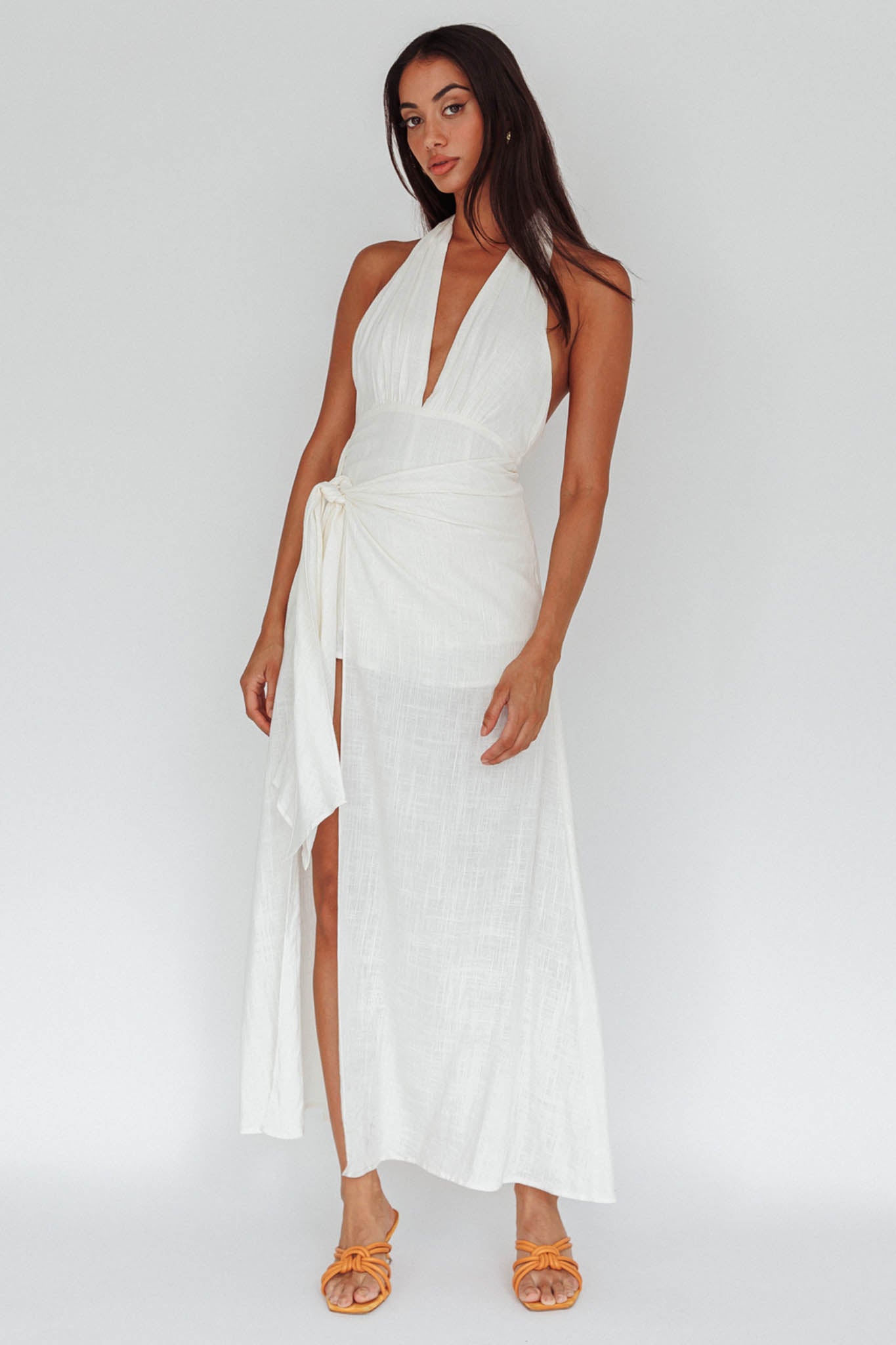 La Habra Halterneck Romper White by Selfie Leslie Australia
