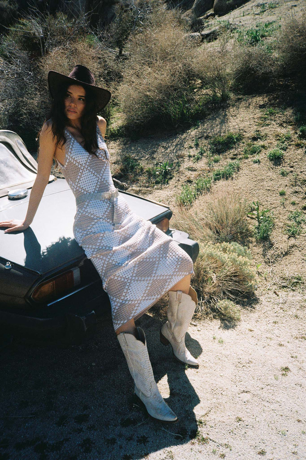 Easy Street Crochet Maxi Dress Beige by Selfie Leslie Australia
