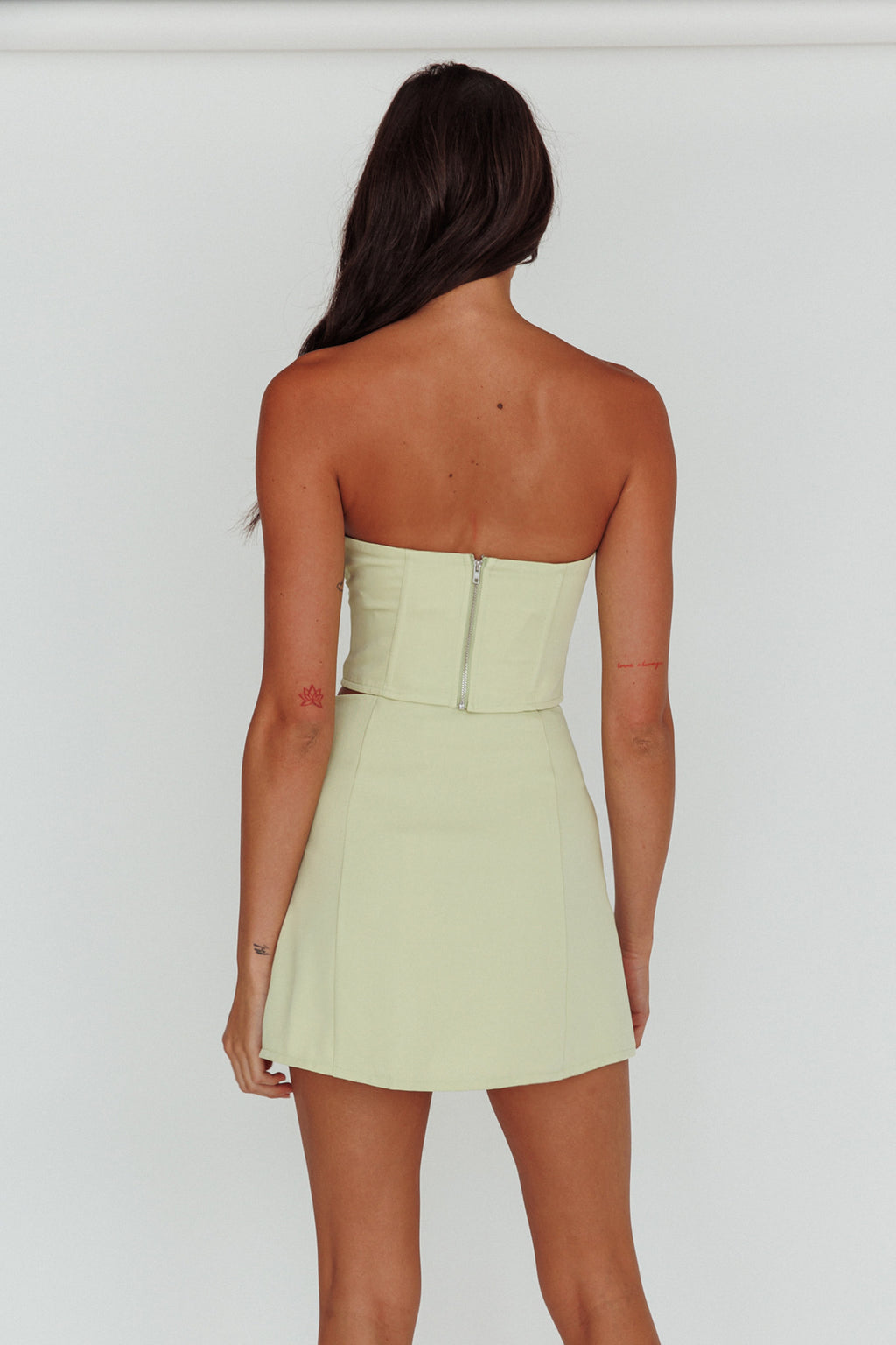 Ventura Lace-Up Skirt Mint by Selfie Leslie Australia