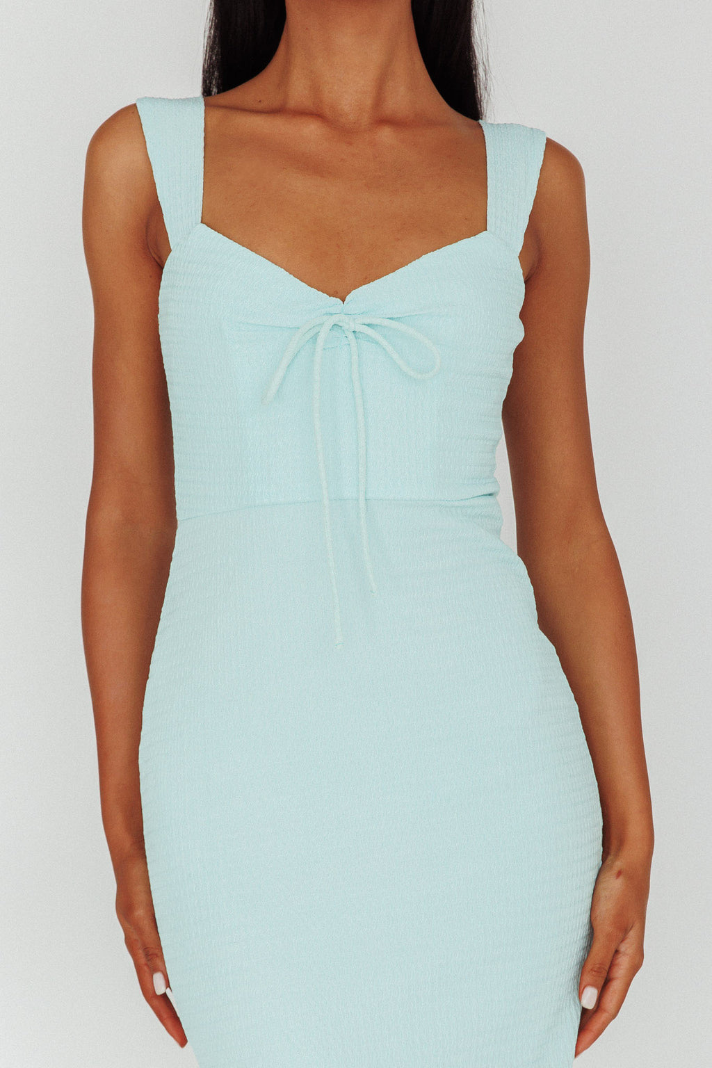 Carinn Tied Bust Maxi Dress Sky Blue by Selfie Leslie Australia