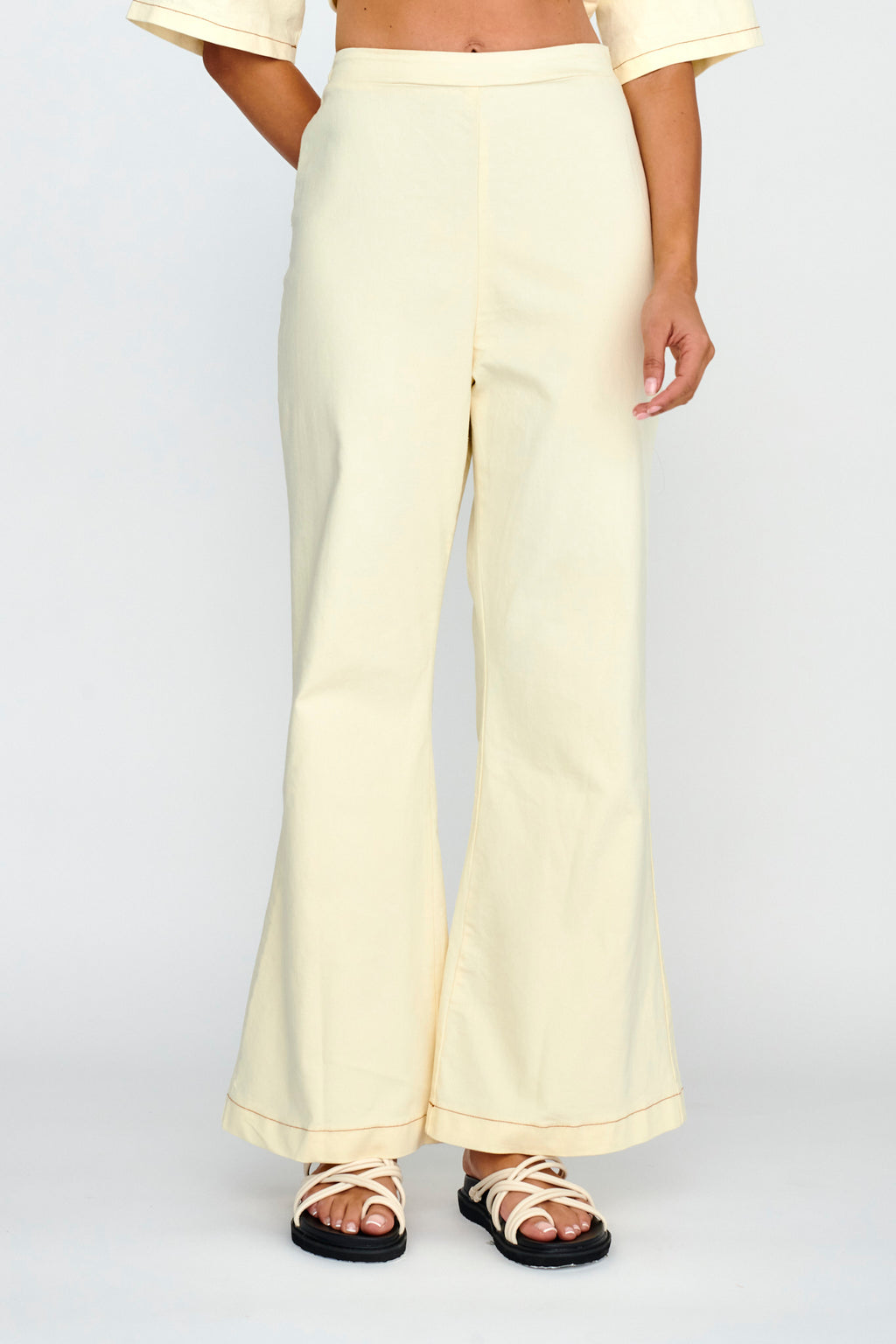 Light Aura Long Pants Buttermilk by Selfie Leslie Australia