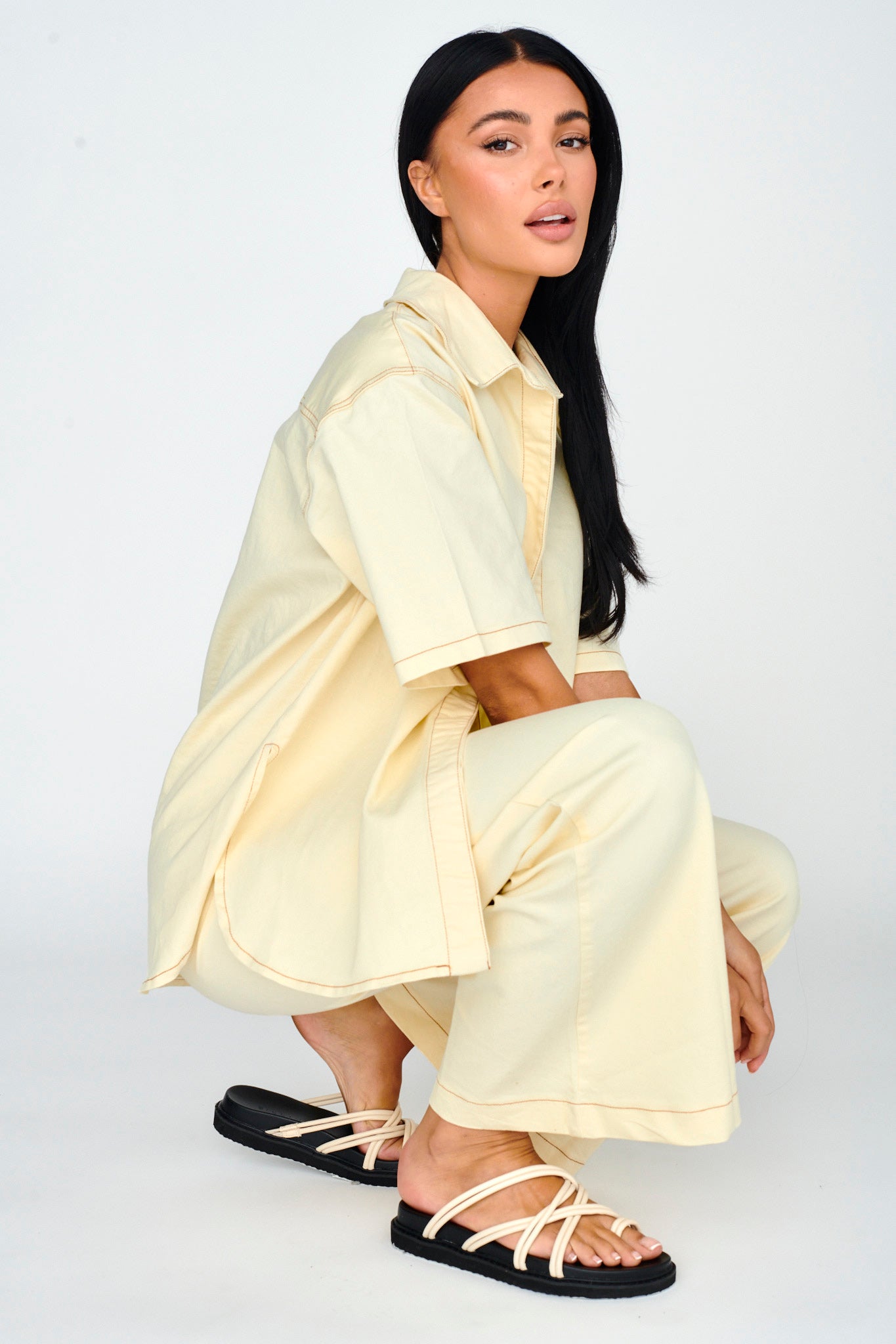 Light Aura Long Pants Buttermilk by Selfie Leslie Australia