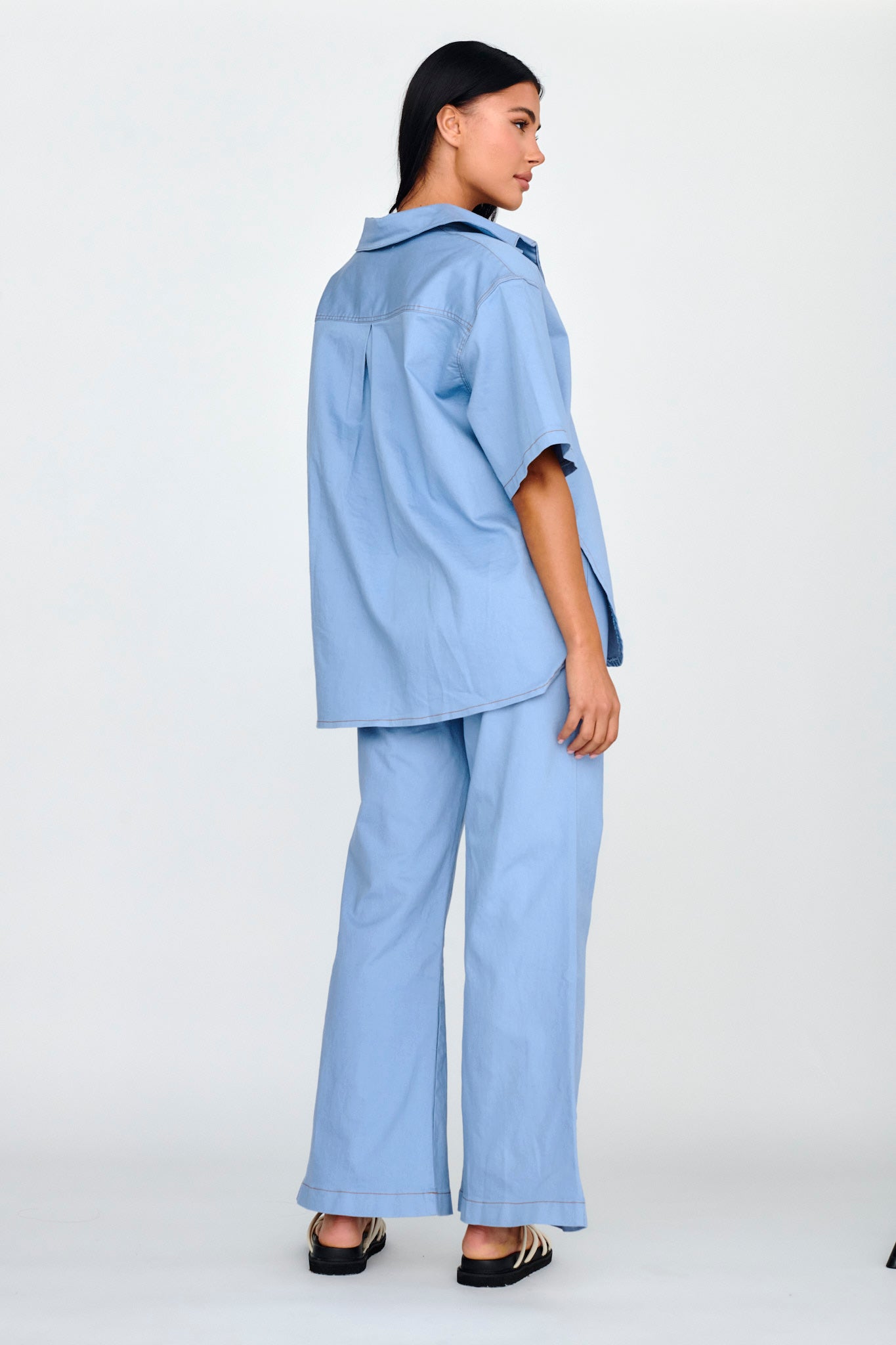 Light Aura Long Pants Denim Blue by Selfie Leslie Australia