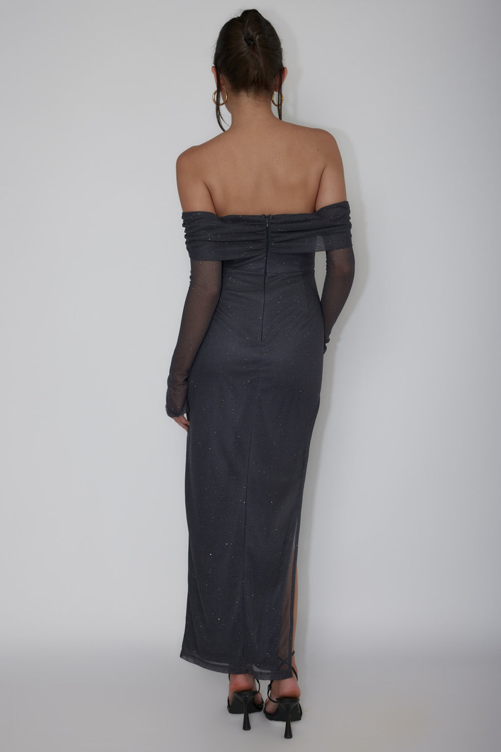 Martinez Off-Shoulder Midi Dress Slate Blue by Selfie Leslie Australia
