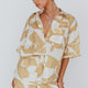 On Vacay Button-Up Shirt Print Yellow