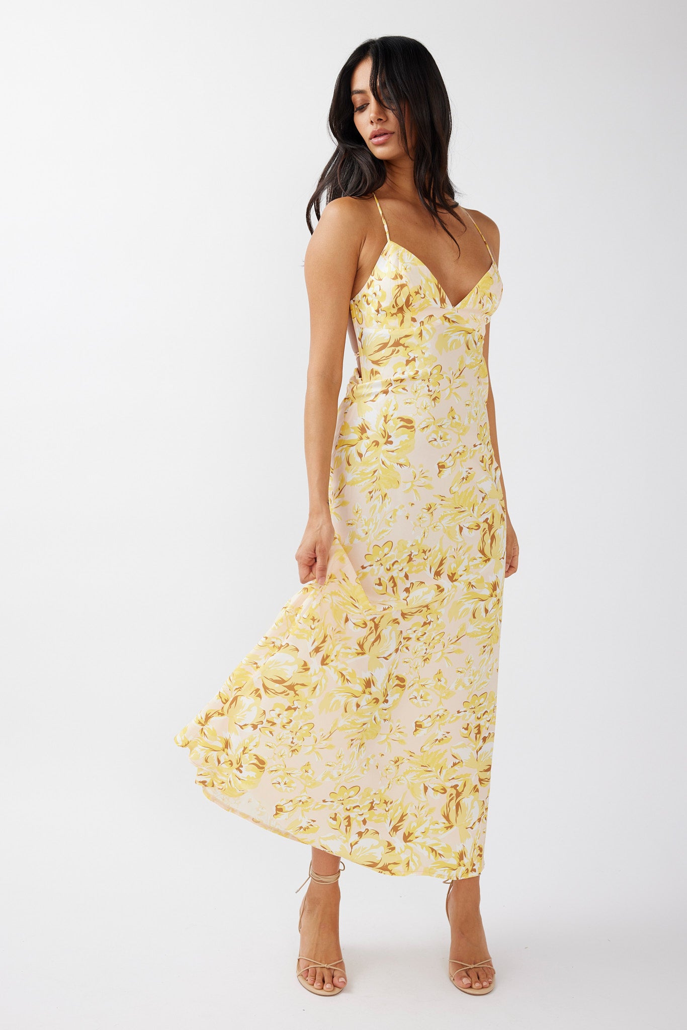 True Divine Strappy Back Maxi Dress Floral Sun by Selfie Leslie Australia