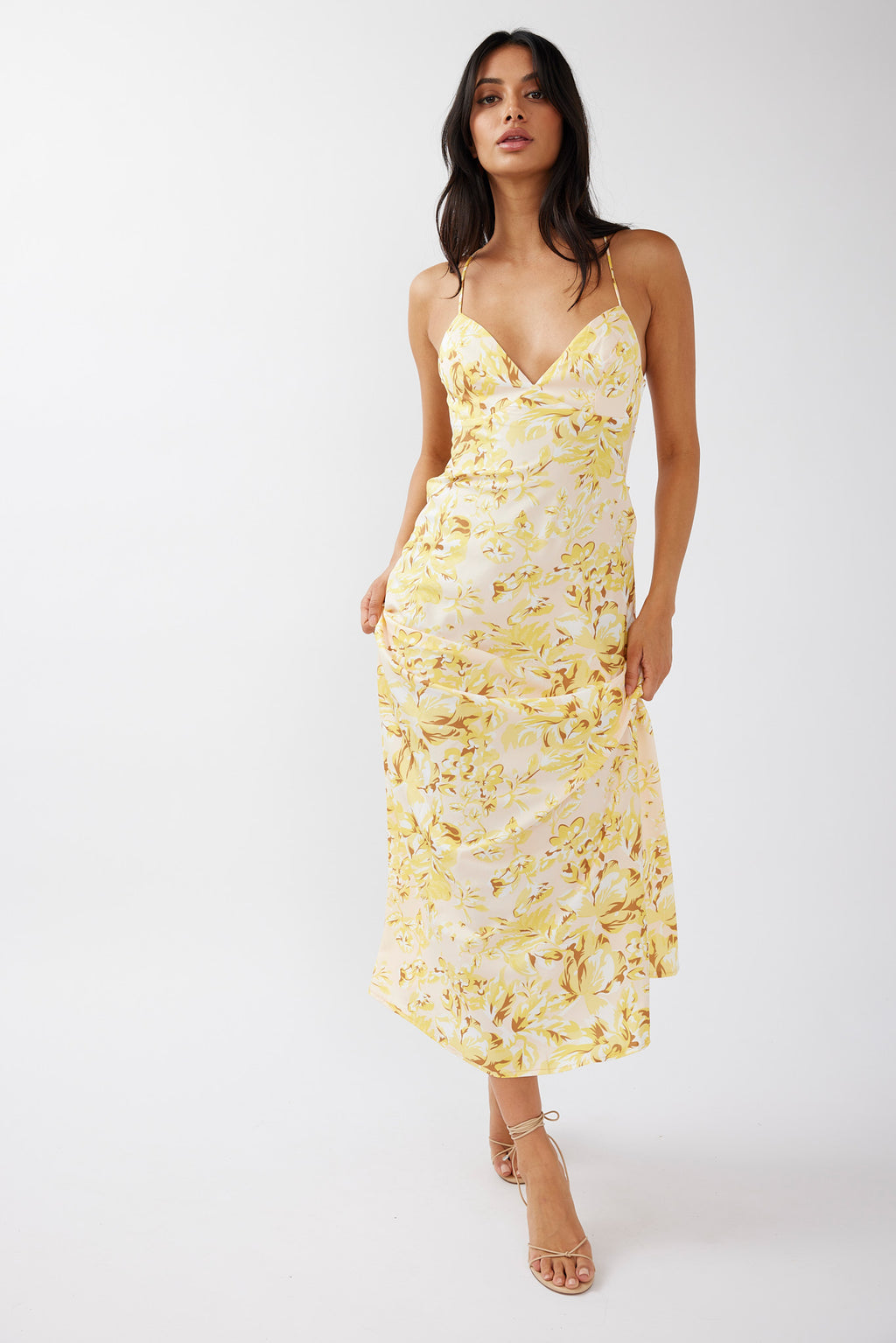 True Divine Strappy Back Maxi Dress Floral Sun by Selfie Leslie Australia
